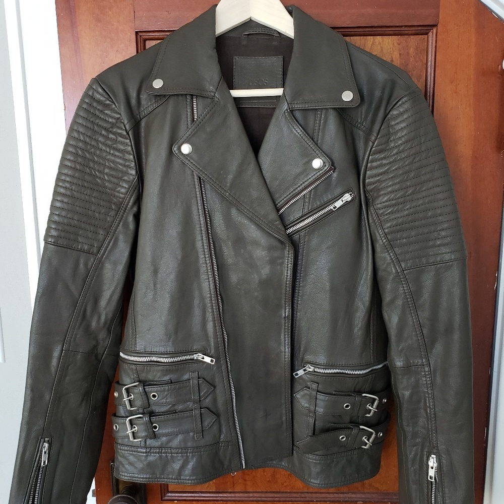 ASOS Genuine Leather Biker Jacket